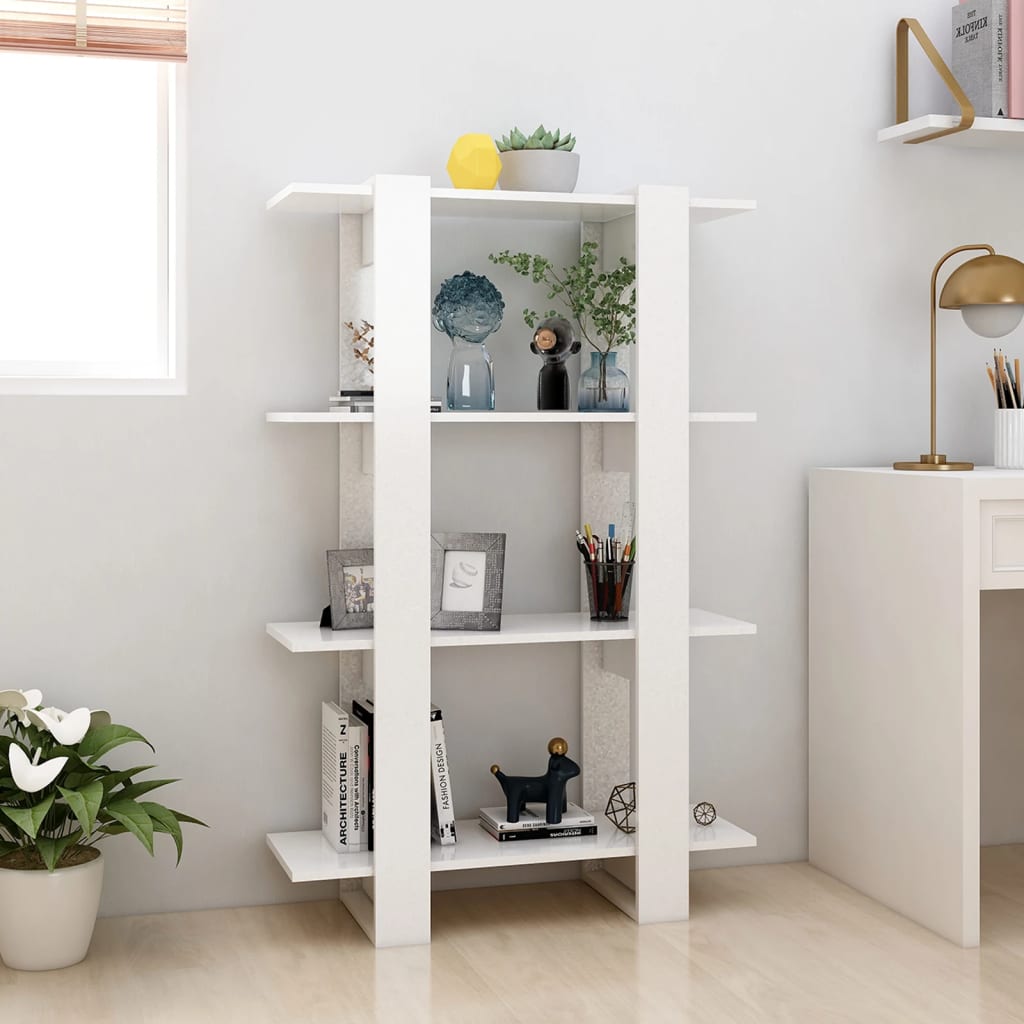 Βιβλιοθήκη/Διαχωριστικό Χώρου Λευκό 80 x 30 x 123,5 εκ.