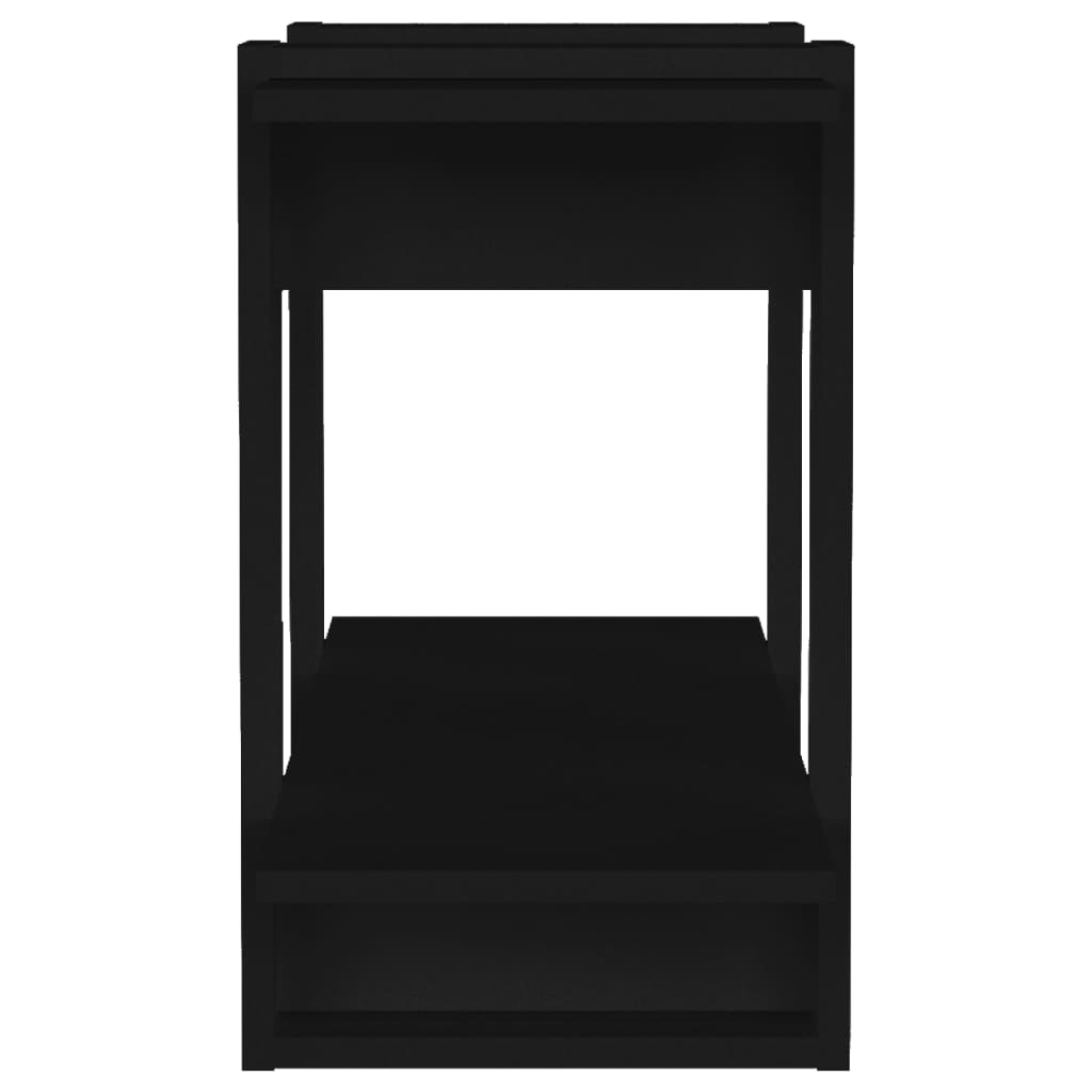 Βιβλιοθήκη/Διαχωριστικό Χώρου Μαύρο 80 x 30 x 51 εκ.