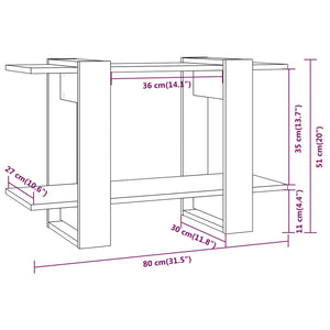 Βιβλιοθήκη/Διαχωριστικό Χώρου Sonoma Δρυς 80 x 30 x 51 εκ.