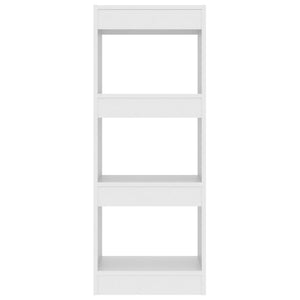 Βιβλιοθήκη/Διαχωρ. Χώρου Λευκό 40x30x103 εκ. Επεξεργ. Ξύλο