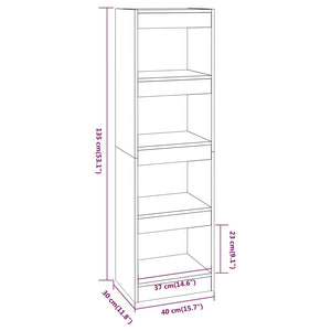 Βιβλιοθήκη/Διαχωριστικό Χώρου Λευκό 40x30x135 εκ. Επεξ. Ξύλο