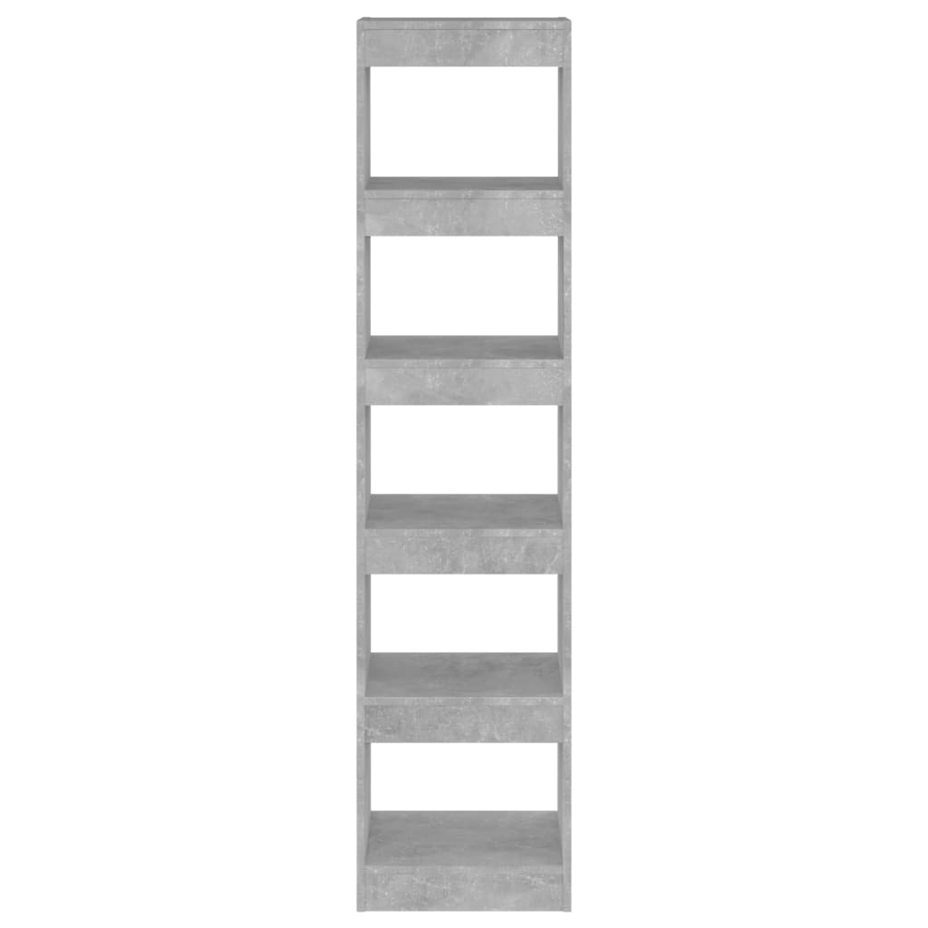 Βιβλιοθήκη/Διαχωριστικό Χώρου Γκρι Σκυροδέματος 40x30x166 εκ.