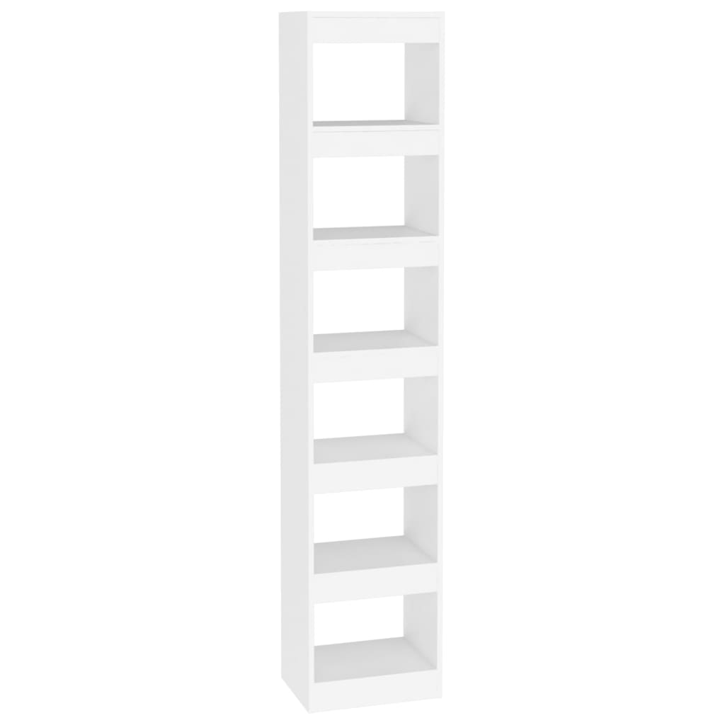 Βιβλιοθήκη/Διαχωριστικό Χώρου Λευκό 40x30x198 εκ. Επεξ. Ξύλο