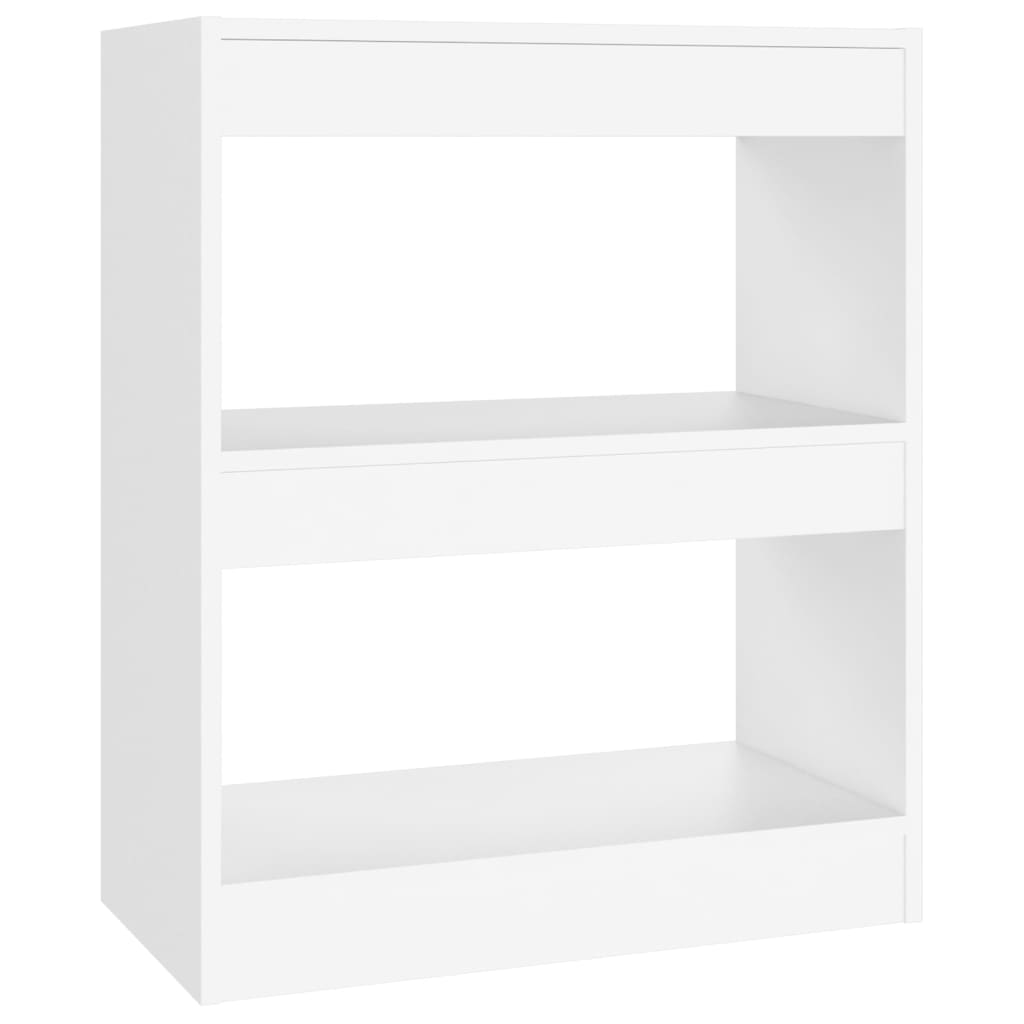 Βιβλιοθήκη/Διαχωριστικό Χώρου Λευκό 60x30x72 εκ. Επεξ. Ξύλο