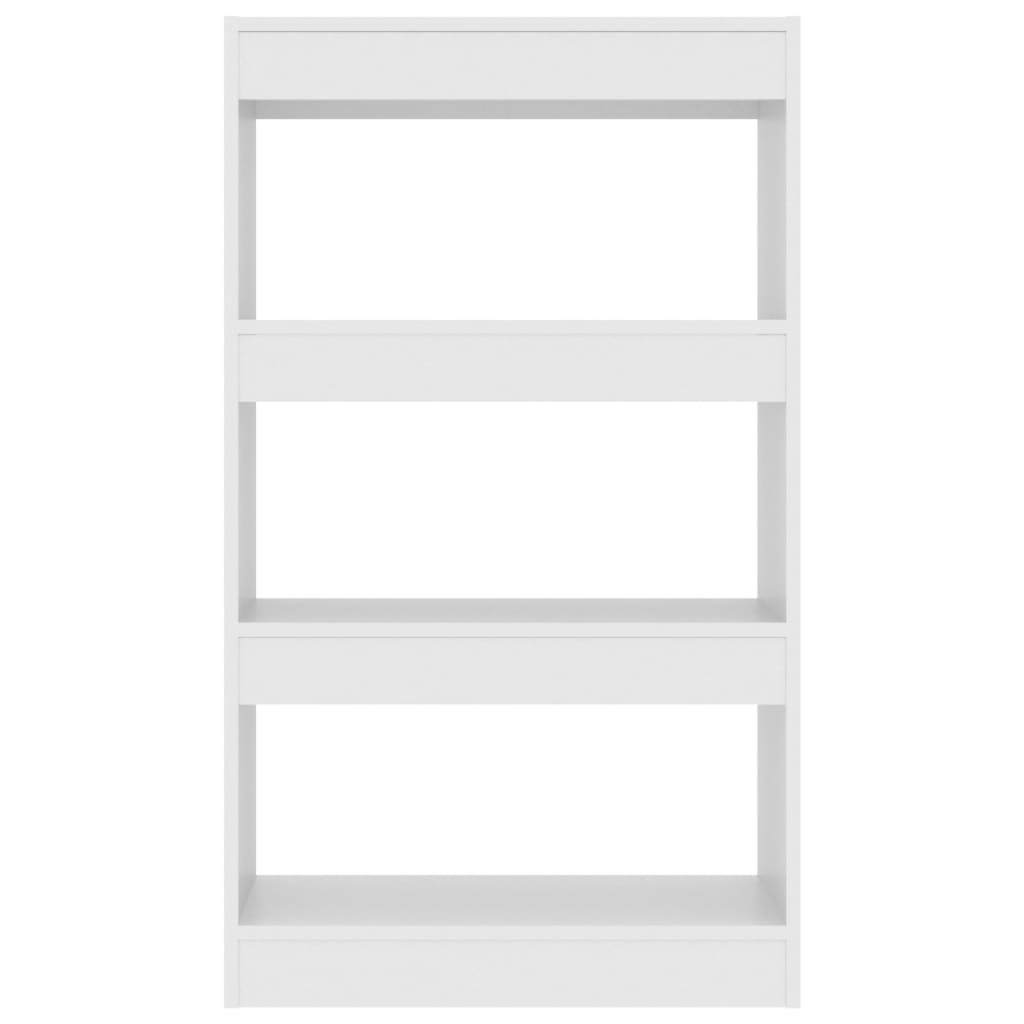 Βιβλιοθήκη/Διαχωριστικό Χώρου Λευκό 60x24x155 εκ. Επεξ. Ξύλο