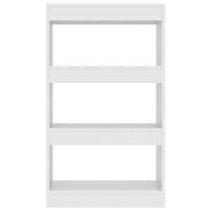 Βιβλιοθήκη/Διαχωριστικό Χώρου Λευκό 60x24x155 εκ. Επεξ. Ξύλο