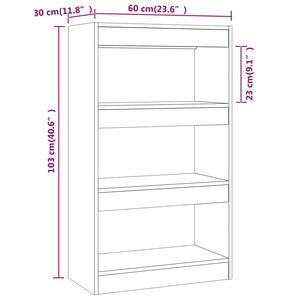 Βιβλιοθήκη/Διαχωρισ. Χώρου Sonoma Δρυς 60x24x186εκ. Επεξ. Ξύλο