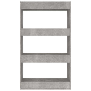 Βιβλιοθήκη/Διαχωρισ. Χώρου Γκρι Σκυρ. 60x24x186 εκ. Επεξ. Ξύλο
