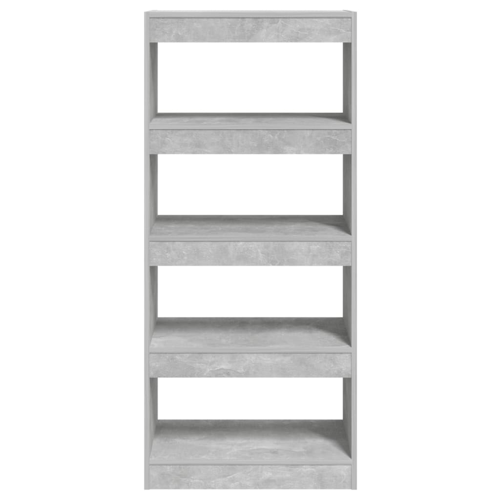 Βιβλιοθήκη/Διαχωρ. Χώρου Γκρι Σκ. 60x30x135 εκ Επεξεργ. Ξύλο