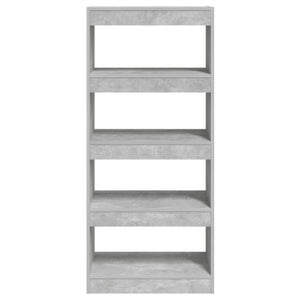 Βιβλιοθήκη/Διαχωρ. Χώρου Γκρι Σκ. 60x30x135 εκ Επεξεργ. Ξύλο