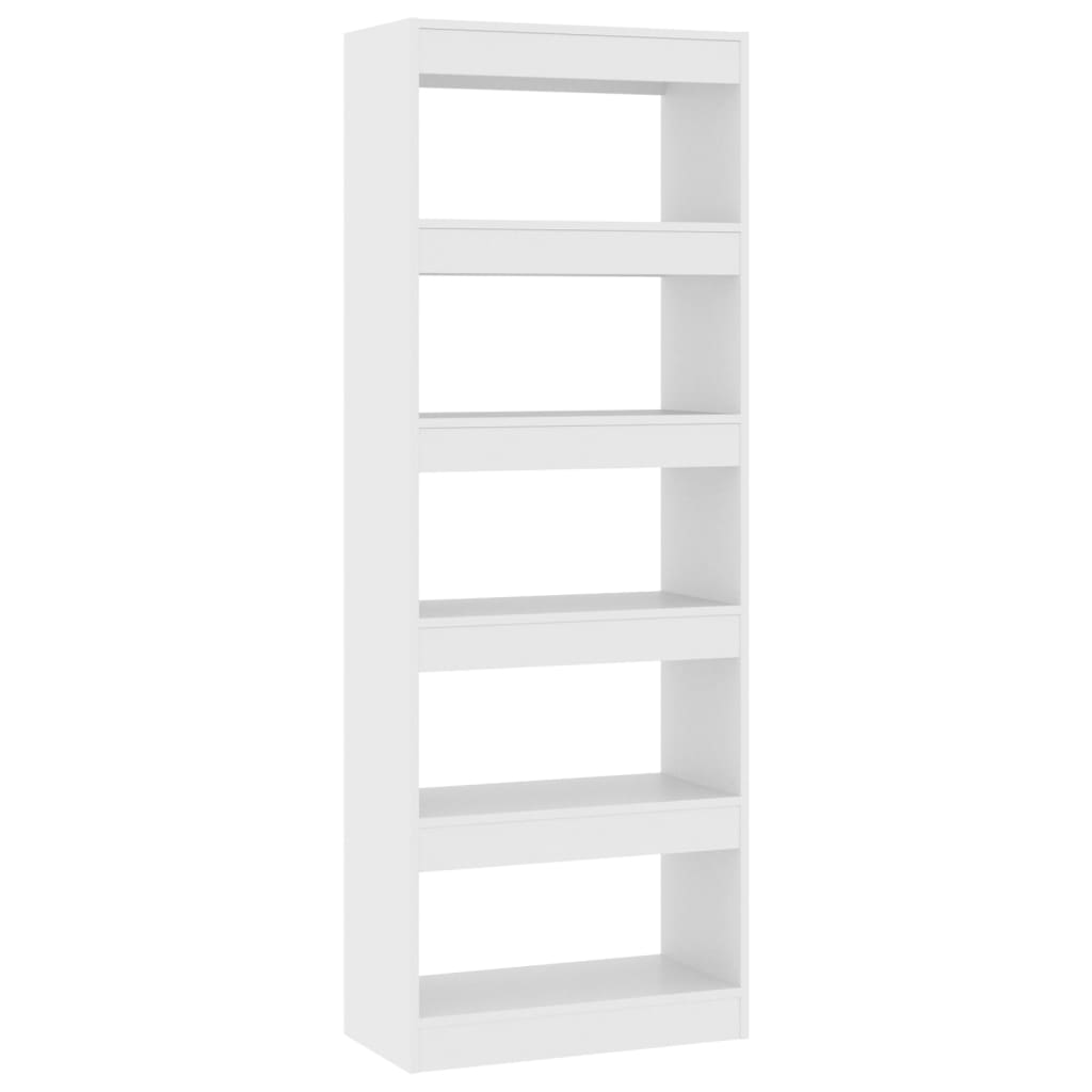 Βιβλιοθήκη/Διαχωριστικό Χώρου Λευκό 60x24x155 εκ. Επεξ. Ξύλο - Pakobazaar
