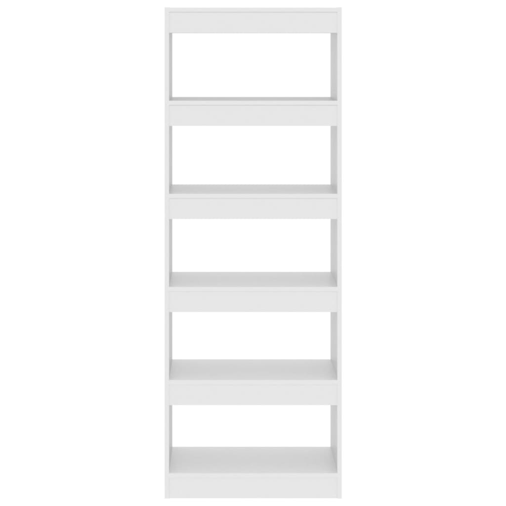 Βιβλιοθήκη/Διαχωριστικό Χώρου Λευκό 60x24x155 εκ. Επεξ. Ξύλο - Pakobazaar