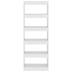 Βιβλιοθήκη/Διαχωριστικό Χώρου Λευκό 60x24x155 εκ. Επεξ. Ξύλο - Pakobazaar
