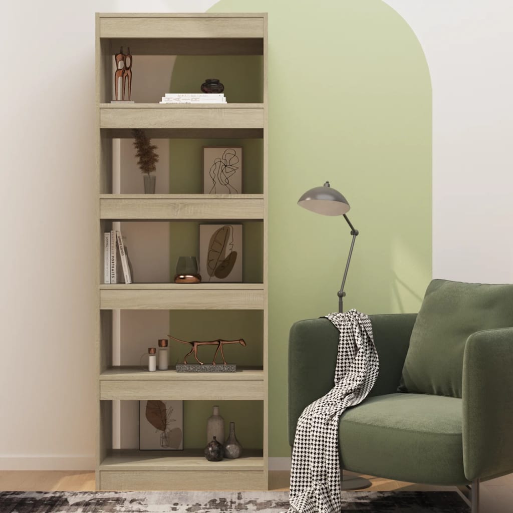 Βιβλιοθήκη/Διαχωριστικό Sonoma Δρυς 80x24x192 εκ. Επεξ. Ξύλο - Pakobazaar