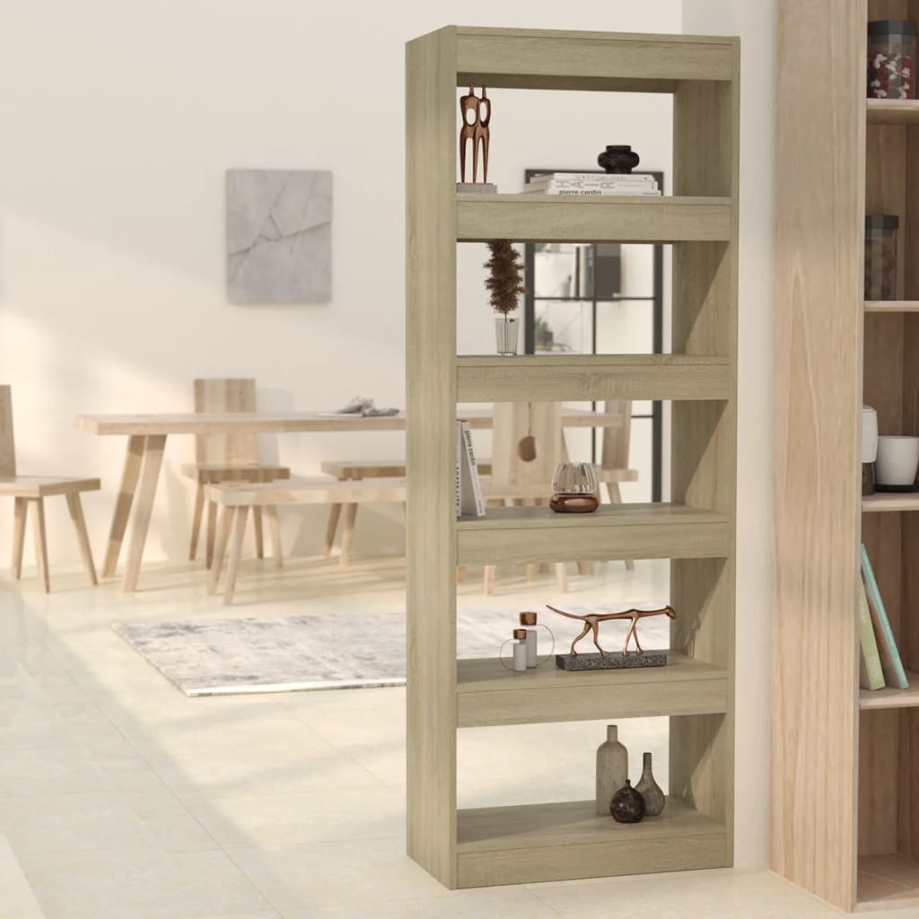 Βιβλιοθήκη/Διαχωριστικό Sonoma Δρυς 80x24x192 εκ. Επεξ. Ξύλο - Pakobazaar