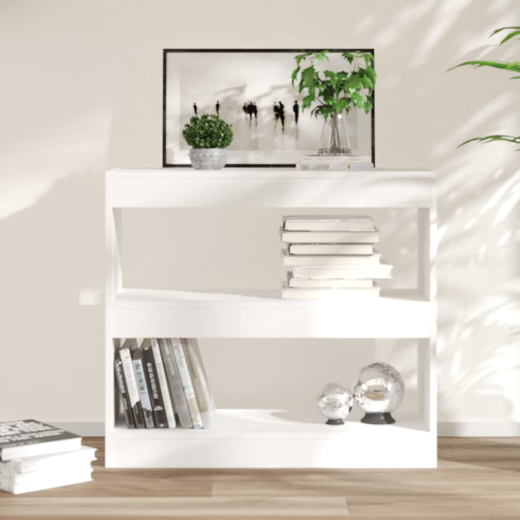 Βιβλιοθήκη/Διαχωριστικό Χώρου Λευκό 80x30x72 εκ. Επεξ. Ξύλο - Pakobazaar