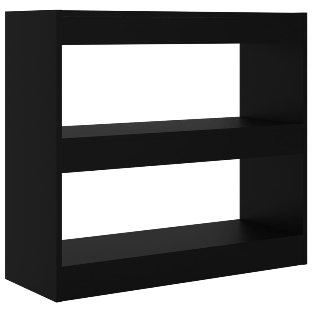 Βιβλιοθήκη/Διαχωριστικό Χώρου Μαύρο 80 x 30 x 72 εκ.