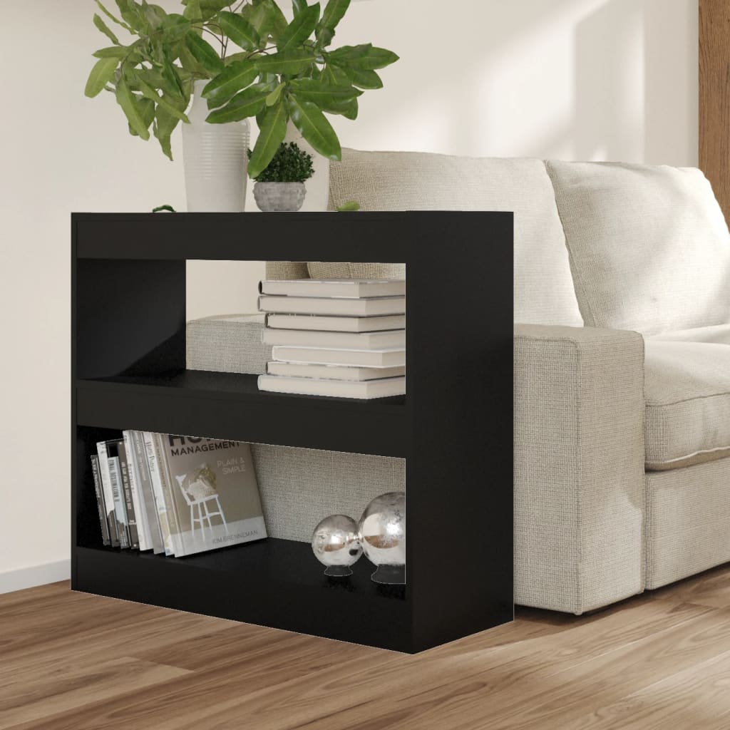 Βιβλιοθήκη/Διαχωριστικό Χώρου Μαύρο 80 x 30 x 72 εκ.