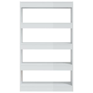 Βιβλιοθήκη/Διαχωρ. Χώρου Γυαλ. Λευκό 80x30x135 εκ. Επεξ. Ξύλο