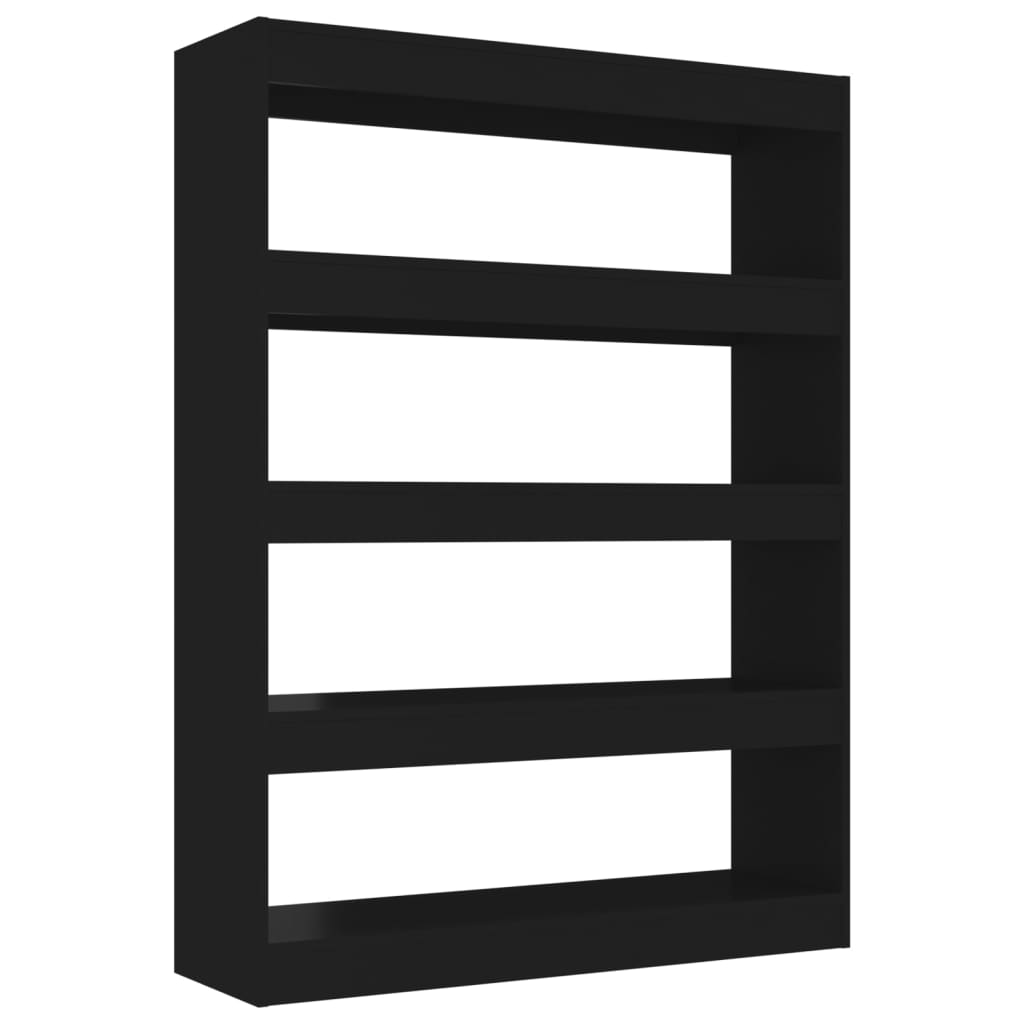 Βιβλιοθήκη/Διαχωριστικό Χώρου Μαύρο 100x30x135 εκ.