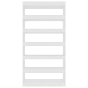 Βιβλιοθήκη/Διαχωρ. Χώρου Λευκό 100x30x198 εκ Επεξεργασμένο Ξύλο