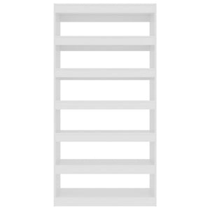 Βιβλιοθήκη/Διαχωρ. Χώρου Γυαλ. Λευκό 100x30x198εκ Επεξεργ. Ξύλο
