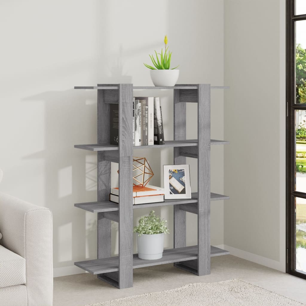 Βιβλιοθήκη/Διαχωριστικό Χώρου Γκρι Sonoma 100 x 30 x 123,5 εκ.