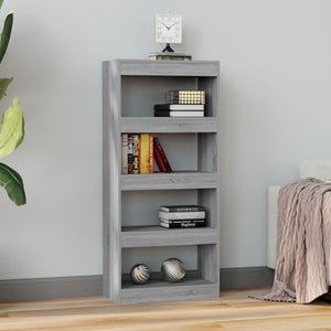 Βιβλιοθήκη/Διαχωρ. Χώρου Γκρι Sonoma 60x30x135 εκ Επεξεργ. Ξύλο - Pakobazaar