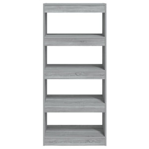 Βιβλιοθήκη/Διαχωρ. Χώρου Γκρι Sonoma 60x30x135 εκ Επεξεργ. Ξύλο - Pakobazaar