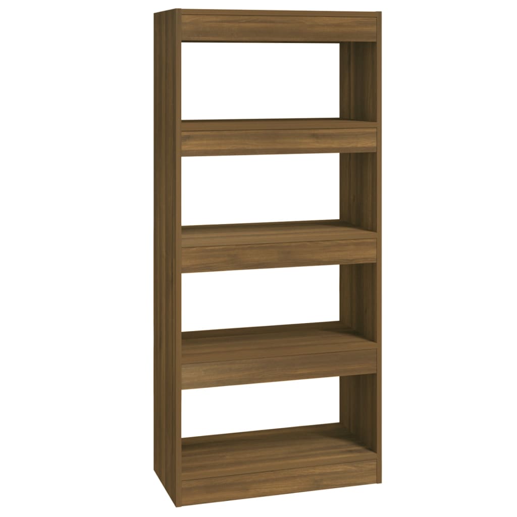 Βιβλιοθήκη/Διαχωρ. Χώρου Καφέ Δρυς 60x30x135 εκ. Επεξεργ. Ξύλο