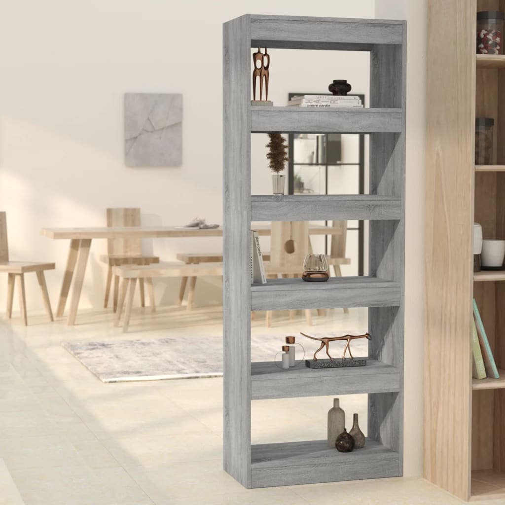 Βιβλιοθήκη/Διαχωρ. Χώρου Γκρι Sonoma 60x30x166 εκ Επεξεργ. Ξύλο