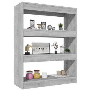 Βιβλιοθήκη/Διαχωρ. Χώρου Γκρι Sonoma 80x30x103 εκ Επεξεργ. Ξύλο