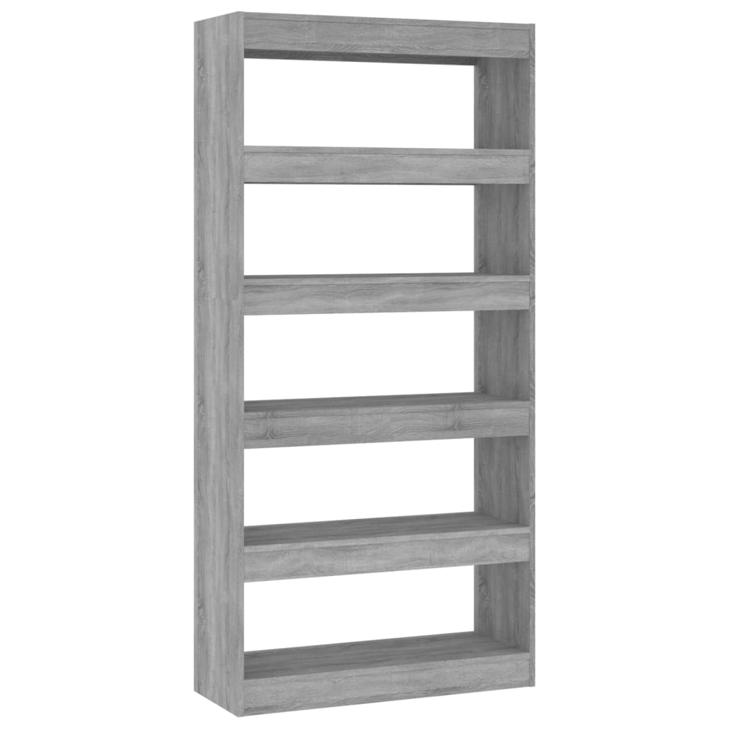 Βιβλιοθήκη/Διαχωρ. Χώρου Γκρι Sonoma 80x30x135 εκ Επεξεργ. Ξύλο