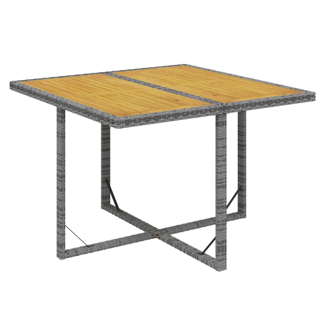 Σετ Τραπεζαρίας Κήπου 5 Τεμαχίων Γκρι Συνθ. Ρατάν με Μαξιλάρια - PAKOBAZAAR