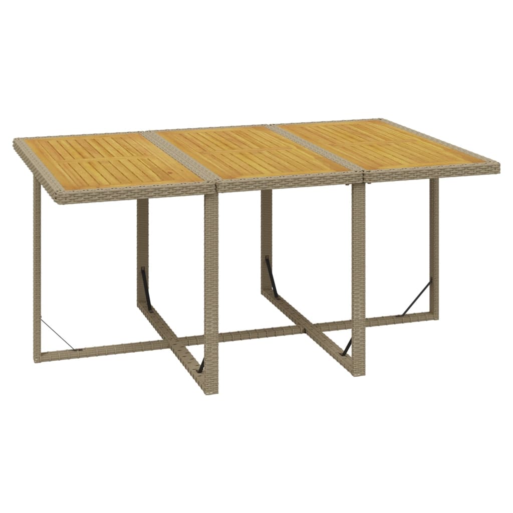 Σετ Τραπεζαρίας Κήπου 11 τεμ. Μπεζ Συνθετικό Ρατάν με Μαξιλάρια - PAKOBAZAAR