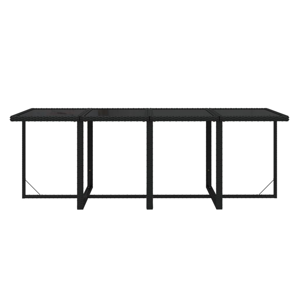 Σετ Τραπεζαρίας Κήπου 9 τεμ. Μαύρο από Συνθ. Ρατάν με Μαξιλάρια - PAKOBAZAAR