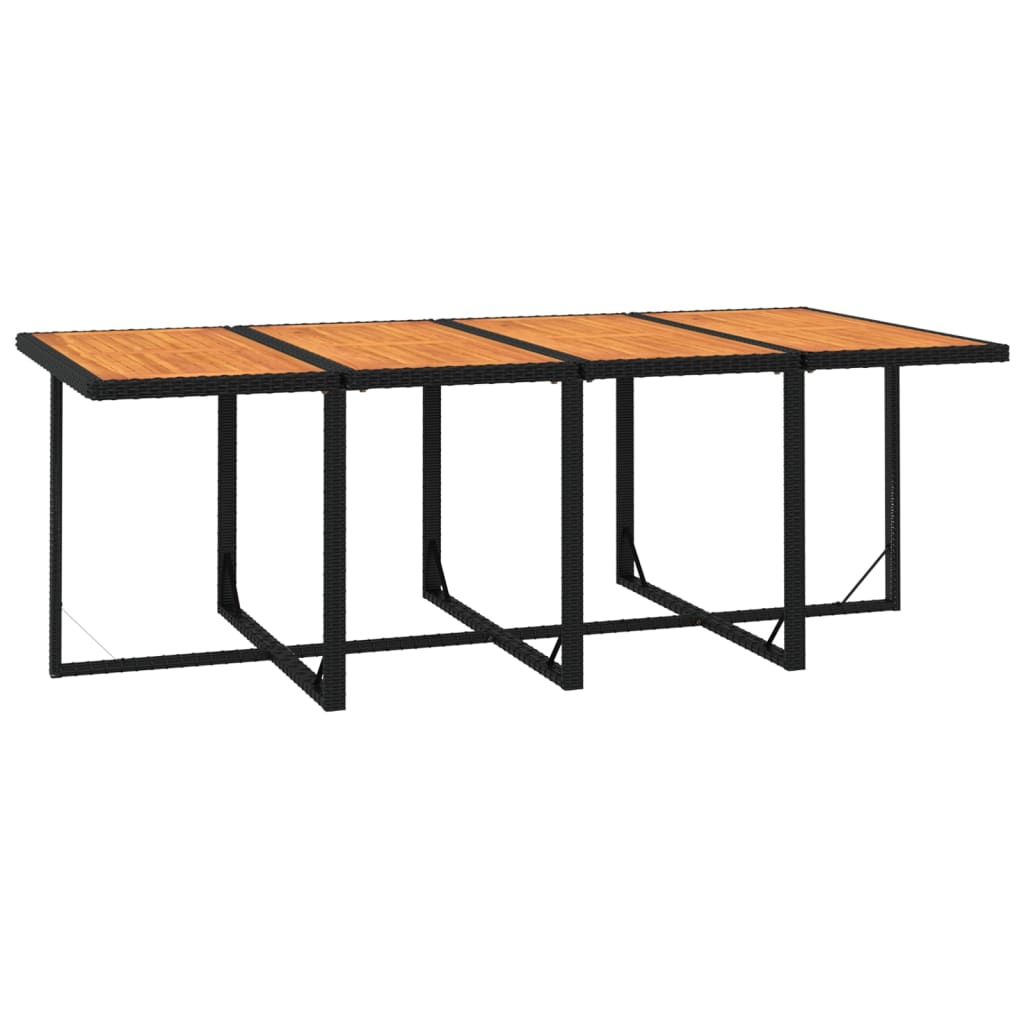 Σετ Τραπεζαρίας Κήπου 9 τεμ. Μαύρο από Συνθ. Ρατάν με Μαξιλάρια - PAKOBAZAAR