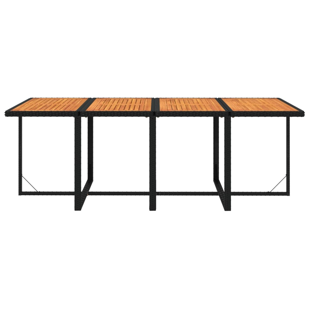 Σετ Τραπεζαρίας Κήπου 9 τεμ. Μαύρο από Συνθ. Ρατάν με Μαξιλάρια - PAKOBAZAAR