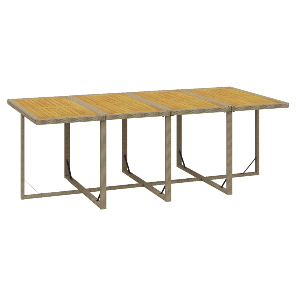 Σετ Τραπεζαρίας Κήπου 13 τεμ. Μπεζ Συνθετικό Ρατάν με Μαξιλάρια - PAKOBAZAAR