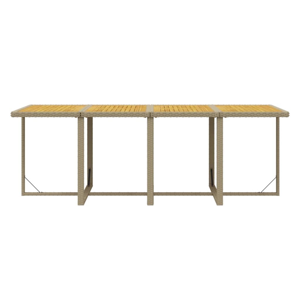 Σετ Τραπεζαρίας Κήπου 13 τεμ. Μπεζ Συνθετικό Ρατάν με Μαξιλάρια - PAKOBAZAAR