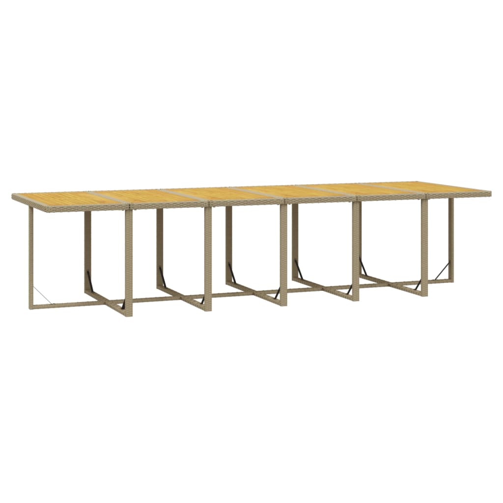 Σετ Τραπεζαρίας Κήπου 17 τεμ. Μπεζ Συνθετικό Ρατάν με Μαξιλάρια - Pakobazaar