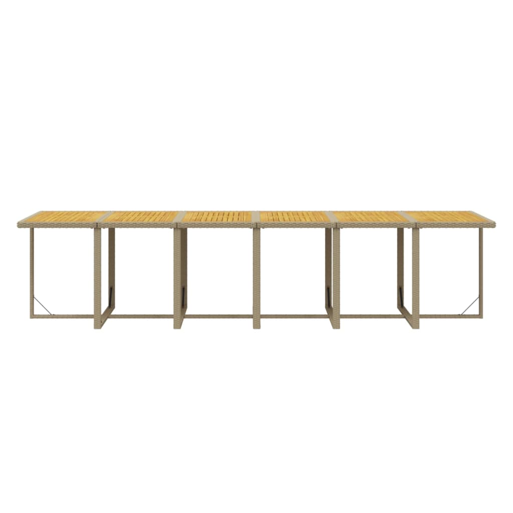 Σετ Τραπεζαρίας Κήπου 17 τεμ. Μπεζ Συνθετικό Ρατάν με Μαξιλάρια - Pakobazaar