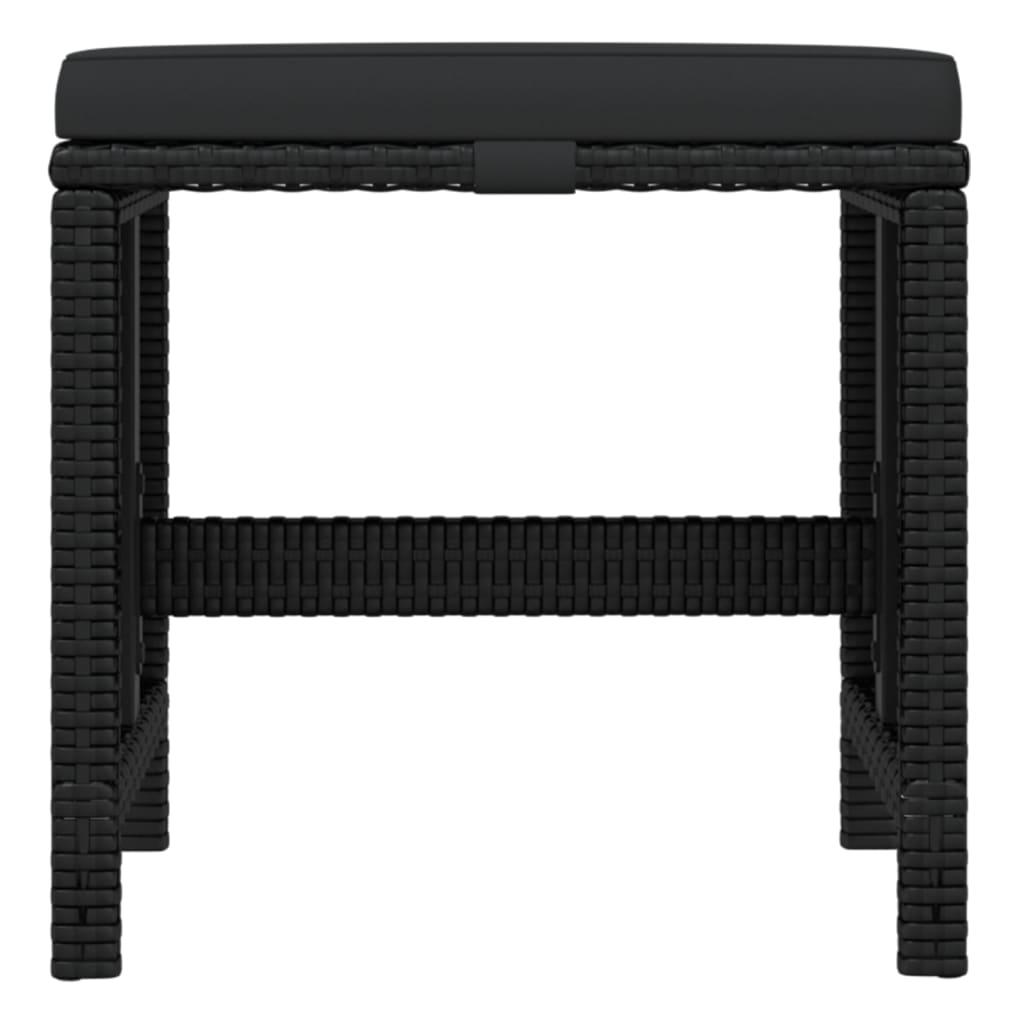 Σετ Τραπεζαρίας Κήπου 19 τεμ Μαύρο από Συνθ. Ρατάν με Μαξιλάρια - PAKOBAZAAR