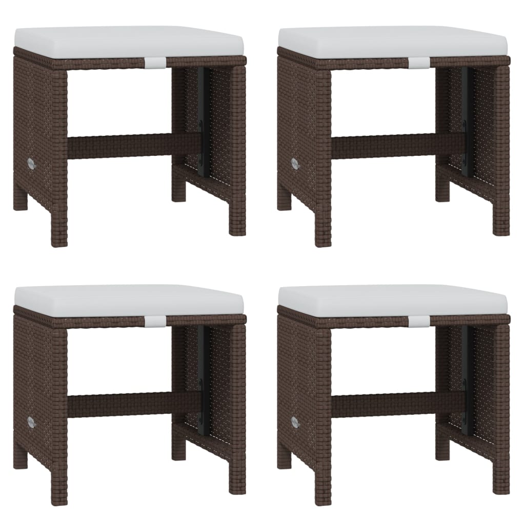 Σετ Τραπεζαρίας Κήπου 19 τεμ. Καφέ από Συνθ. Ρατάν με Μαξιλάρια - Pakobazaar