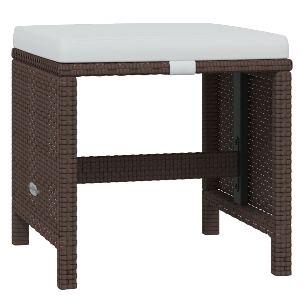 Σετ Τραπεζαρίας Κήπου 19 τεμ. Καφέ από Συνθ. Ρατάν με Μαξιλάρια - Pakobazaar