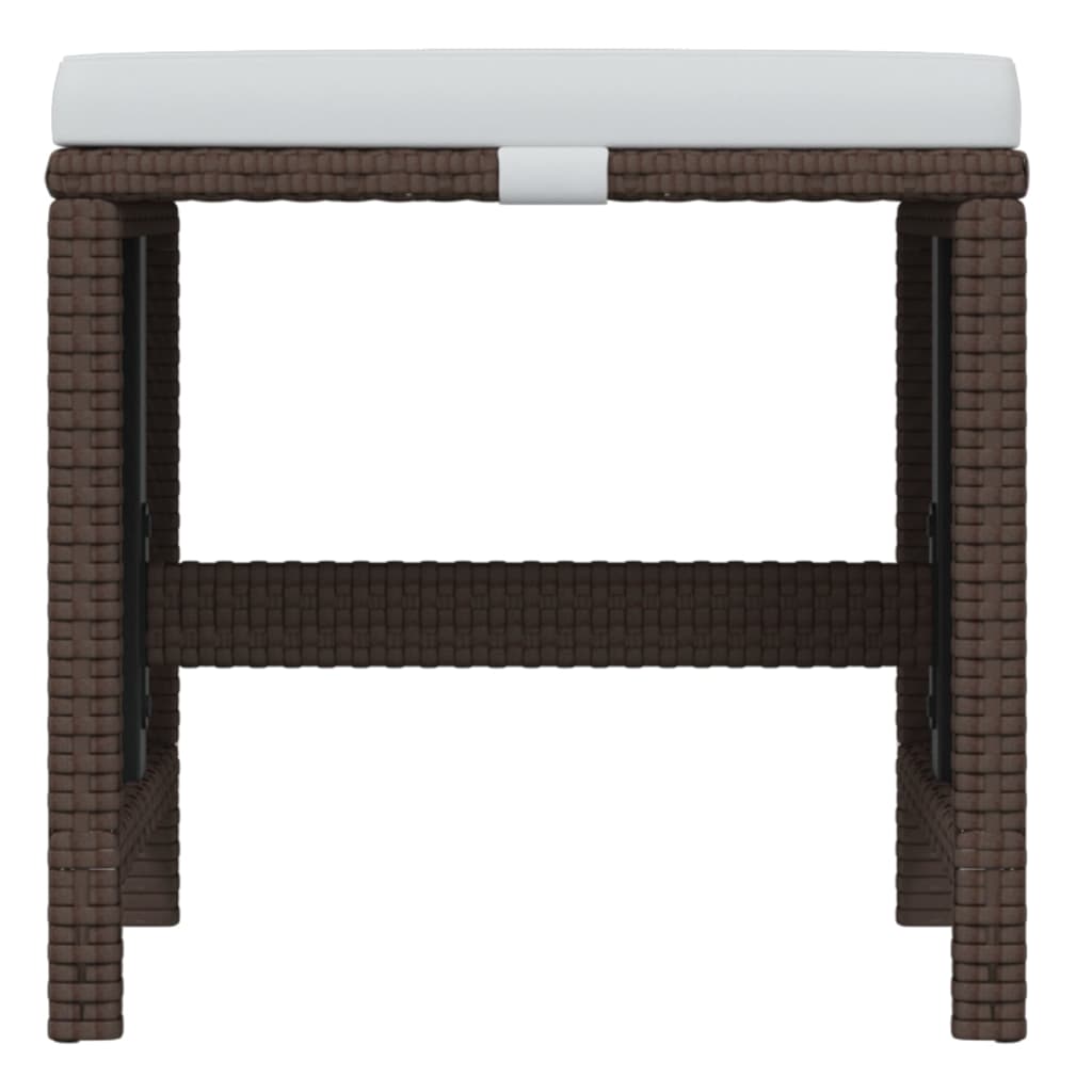 Σετ Τραπεζαρίας Κήπου 19 τεμ. Καφέ από Συνθ. Ρατάν με Μαξιλάρια - Pakobazaar