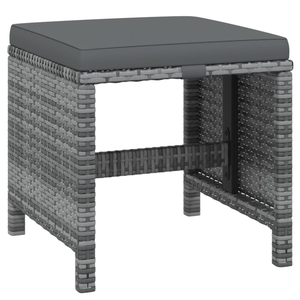 Σετ Τραπεζαρίας Κήπου 19 τεμ. Γκρι Συνθετικό Ρατάν με Μαξιλάρια - PAKOBAZAAR