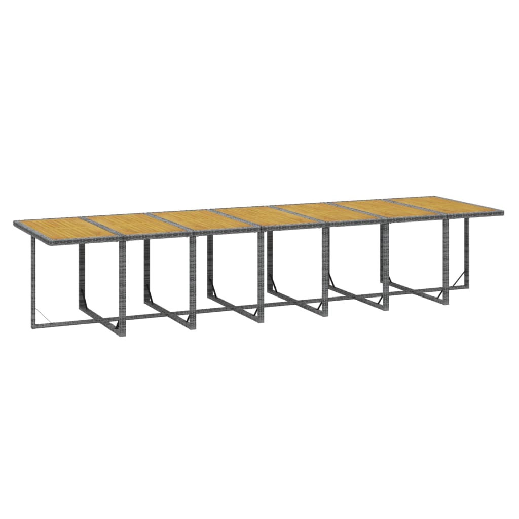 Σετ Τραπεζαρίας Κήπου 19 τεμ. Γκρι Συνθετικό Ρατάν με Μαξιλάρια - PAKOBAZAAR