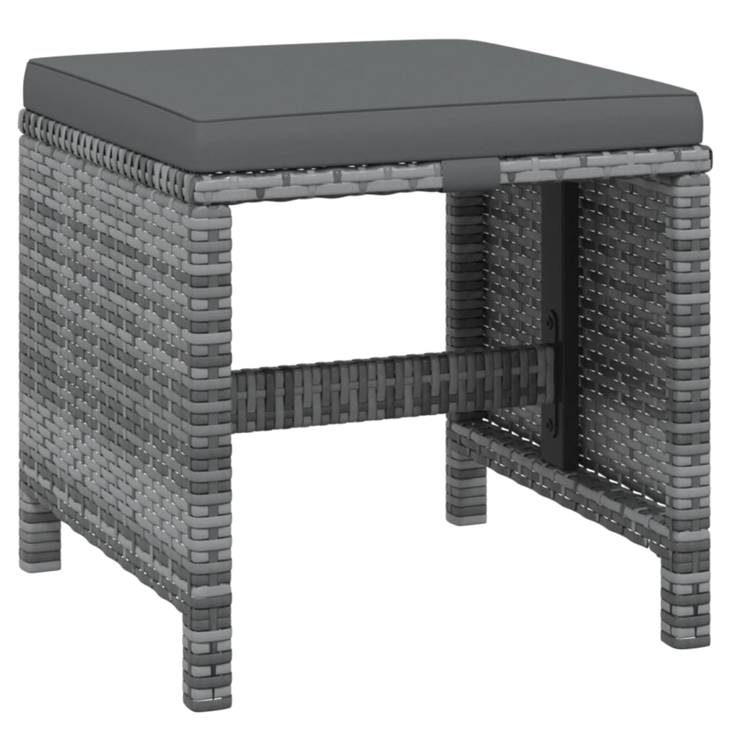 Σετ Τραπεζαρίας Κήπου 21 τεμ. Γκρι Συνθ. Ρατάν με Μαξιλάρια - PAKOBAZAAR