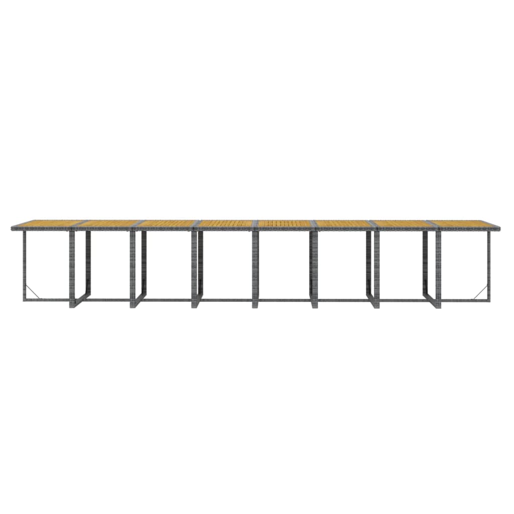 Σετ Τραπεζαρίας Κήπου 21 τεμ. Γκρι Συνθ. Ρατάν με Μαξιλάρια - PAKOBAZAAR